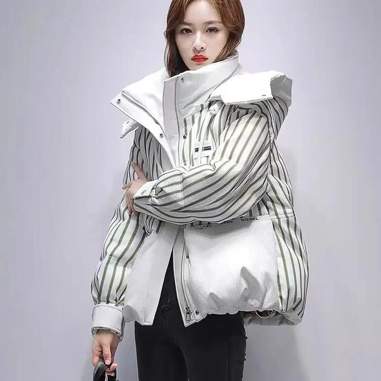 秋冬白鸭绒羽绒服女2023新款冬设计感小众今年流行小个子爆款短款