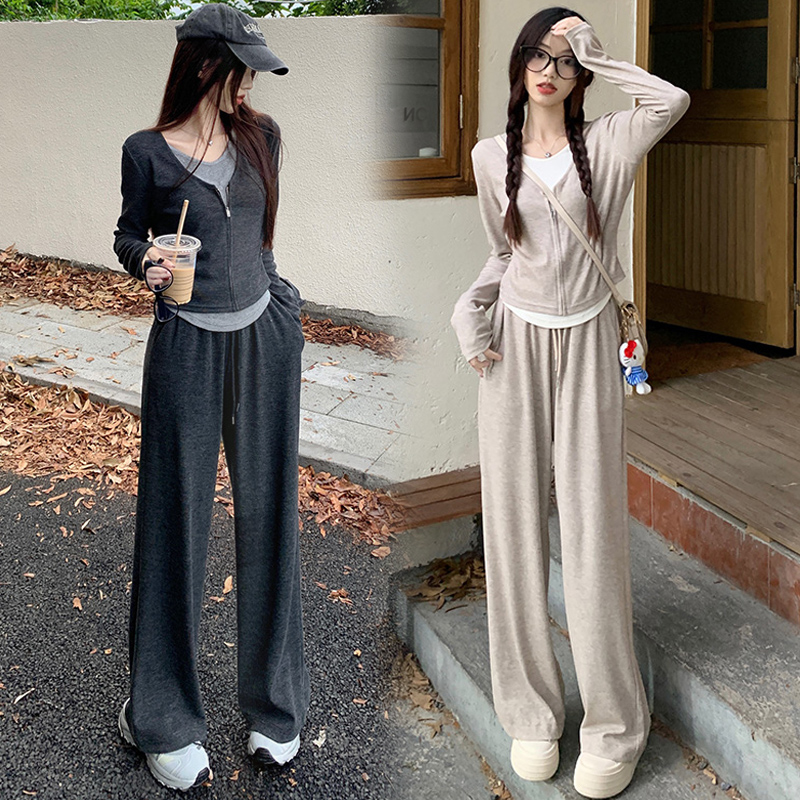 （孕哺两穿）竖开80-160斤·孕妇装早秋时尚可哺乳上衣+裤子