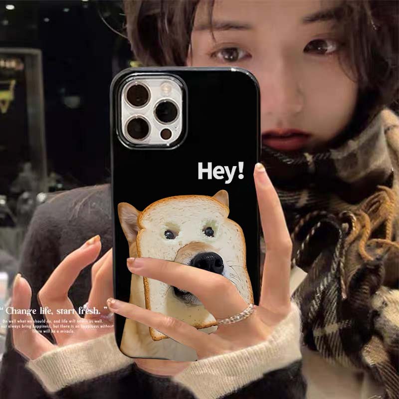 KEBENA面包呆狗适用苹果15手机壳iPhone13/14promax新款12/11防摔