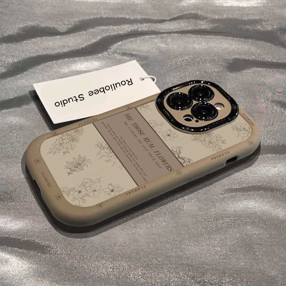 KEBENA线条鲜花肤感iPhone15苹果华为mate60手机壳小米vivo软oppo