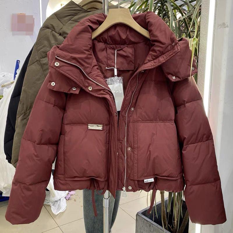 波司登小个子羽绒服女冬季2023新款韩版宽松面包服加厚白鸭绒短款