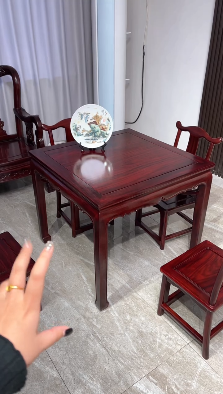 【闪购商品】黑酸枝木类成套家具方桌单桌