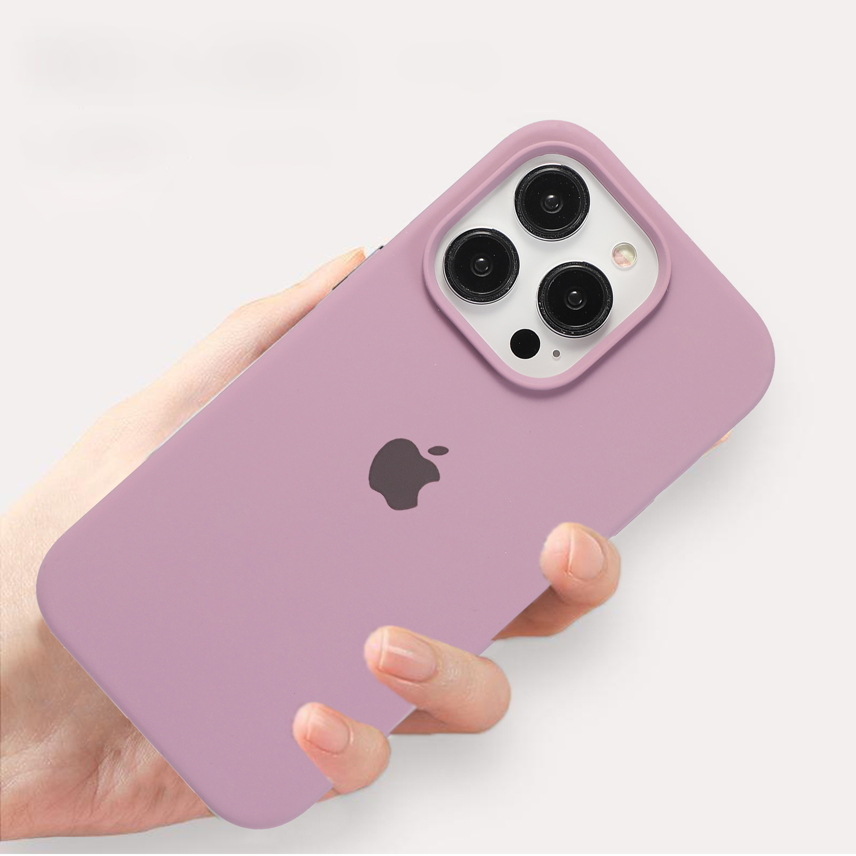 加仑紫15Promax苹果14Pro液态硅胶iPhone13简约12大孔11手机壳女