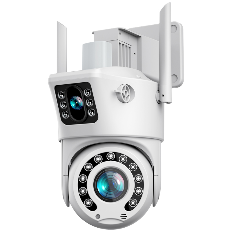 无线WiFi双画面高清监控器360全彩夜视对讲远程防水手机摄像头