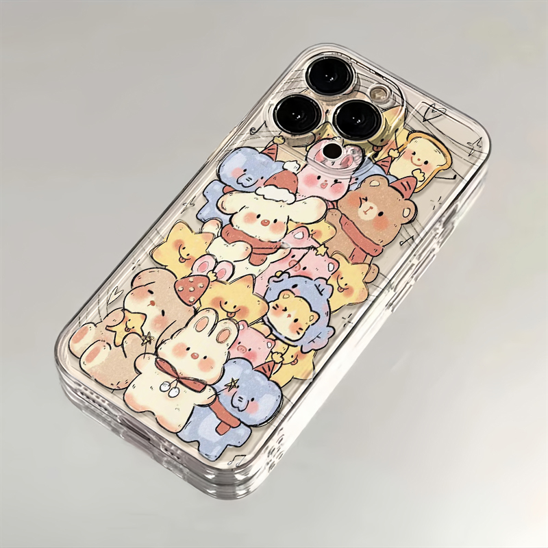 满屏小动物苹果小米华为iPhone15/14promax手机壳13太空12软壳11