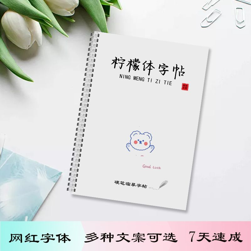 柠檬体字帖女生漂亮手写体高中生大学成人文案语录摘抄硬笔临摹