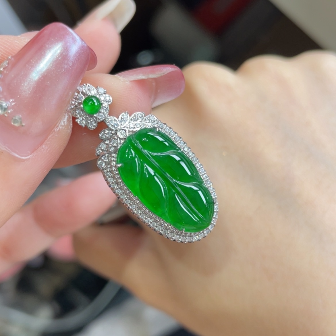 【闪购商品】翡翠颈饰18K金镶嵌