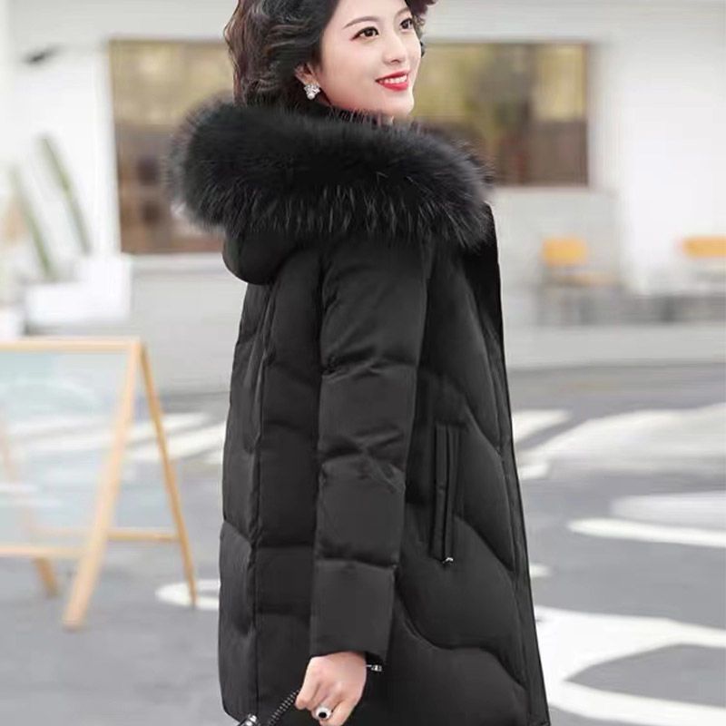 2023款中老年人羽绒服女妈妈冬装中年外套奶奶加厚洋气衣服