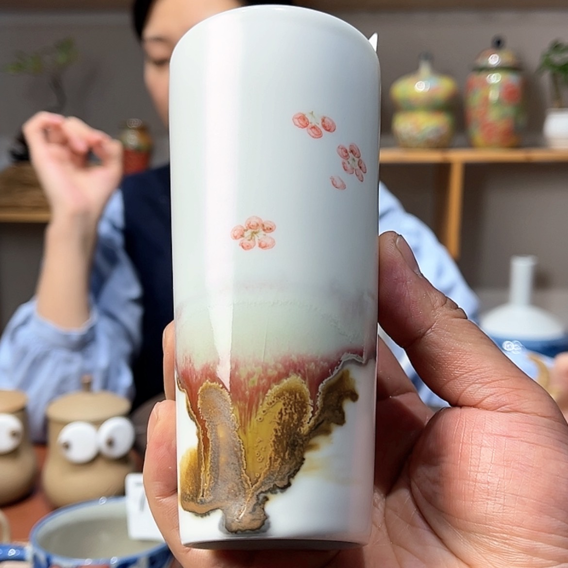 【闪购商品】陶瓷瓷片水杯691