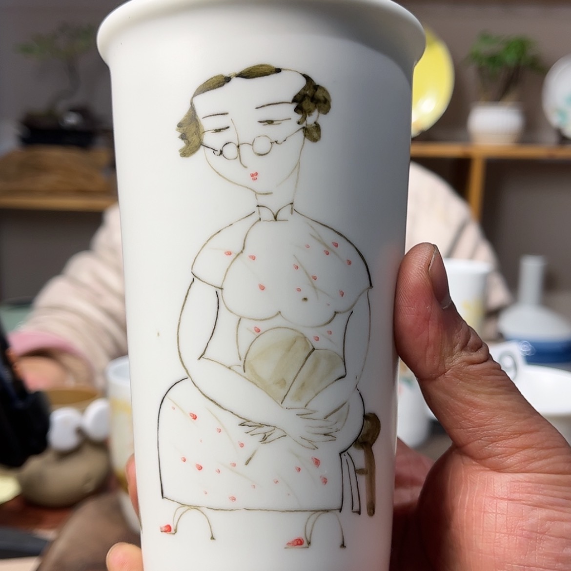 【闪购商品】陶瓷瓷片水杯486