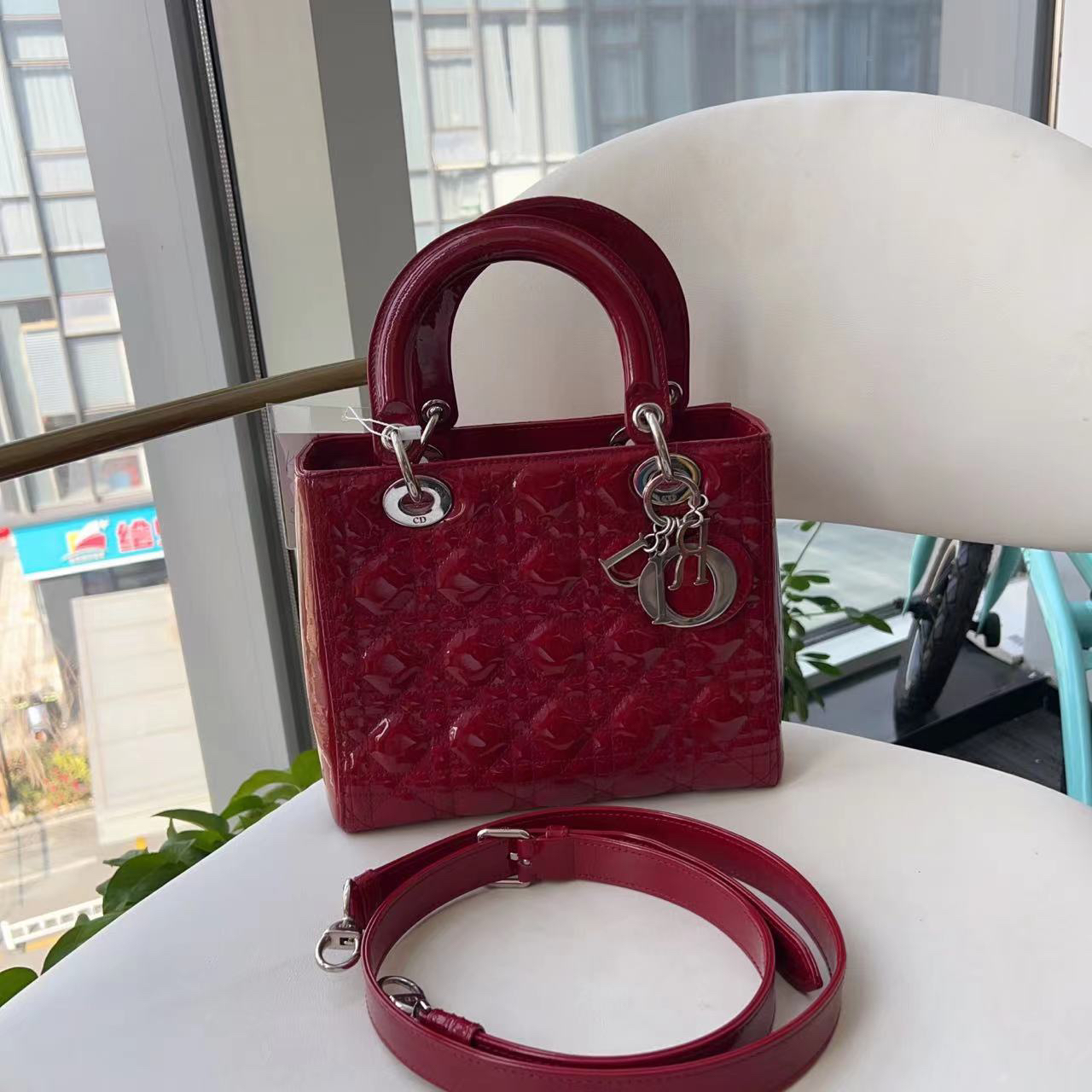 95新 Dior/迪奥 Dior 迪奥 五格红色戴妃包 K02694 