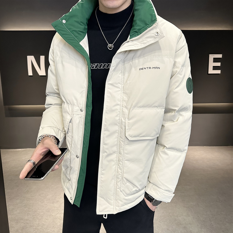 鸿星尔克领跑男士冬季立领羽绒服韩版休闲加厚青年时尚百搭男装保