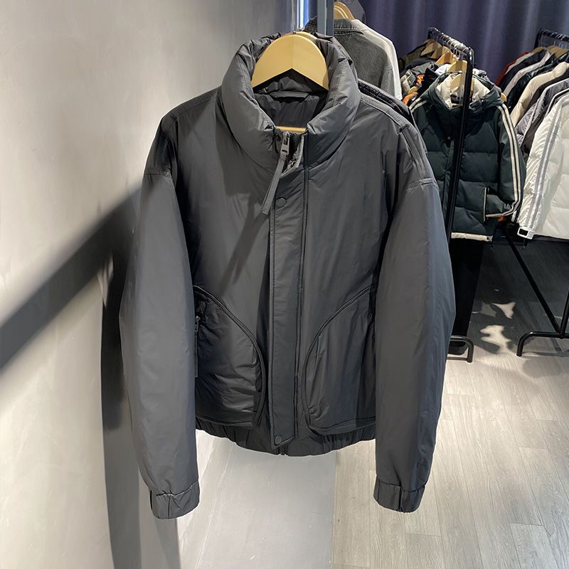 时尚款轻薄羽绒服男士短款2023新款冬季潮流牌立领冬季羽绒服羽绒