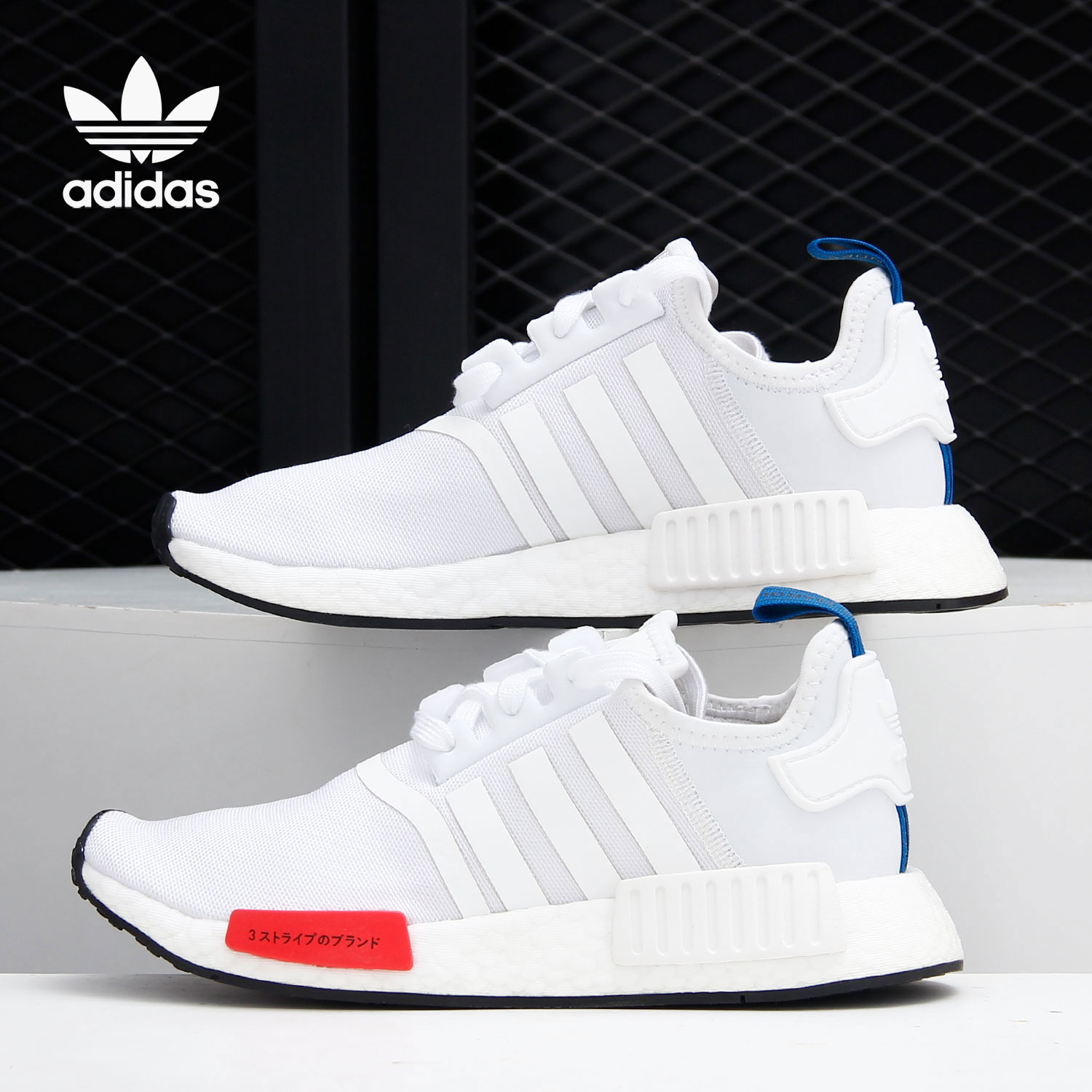 adidas  NMD_R1 减震透气低帮跑步鞋男款白色undefinedFX4291