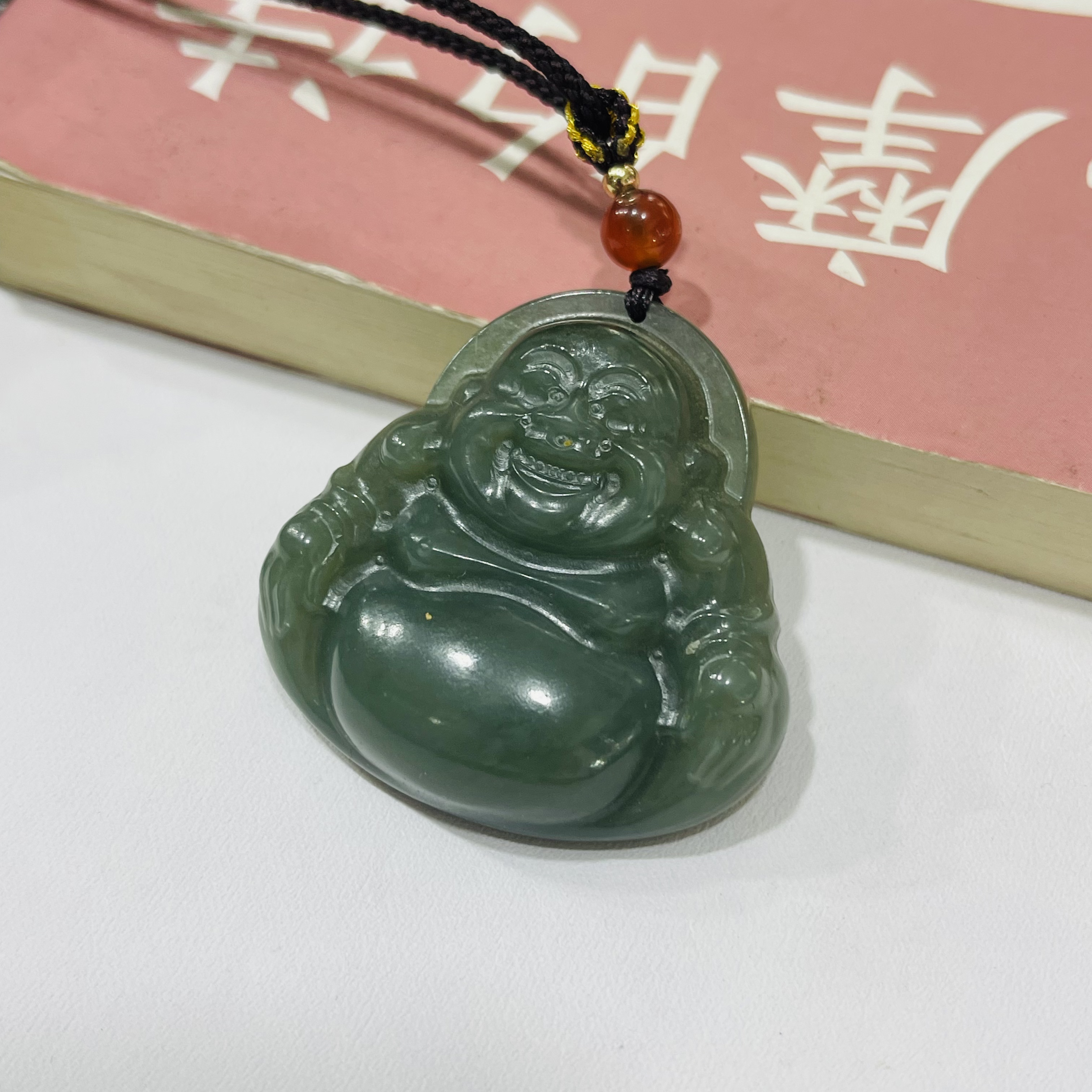 和田玉40mm新疆料佛公吊坠