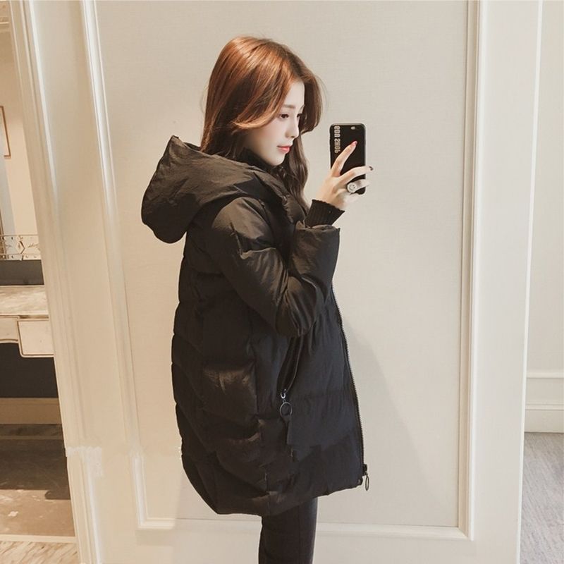 品牌断码冬季羽绒服女中长款韩版时尚宽松显瘦加厚羽绒服女冬季羽