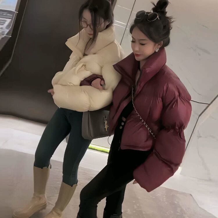 羽绒衣保暖新款2024棉服女短款外套韩版加厚小个子立领时尚洋气