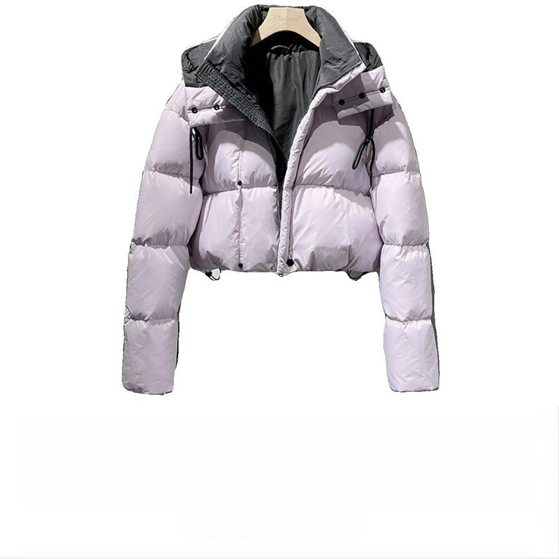 羽绒衣棉服女2024冬季时尚新款脱卸帽面包服加厚短外套高腰显瘦