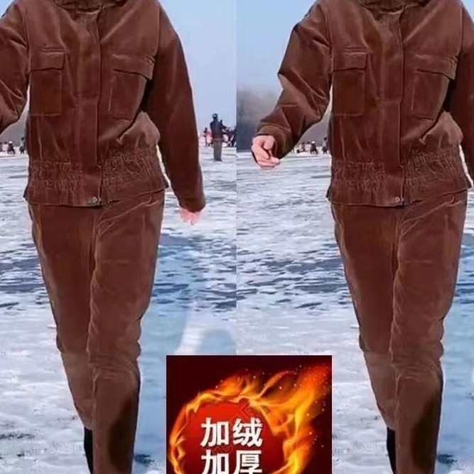 加绒连帽焊工小香风两件套冬季秋冬季洋气2023爆款小个子裙子焊工