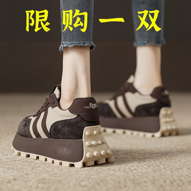 红蜻蜓牌复古阿甘鞋2023秋季新款松糕厚底增高时尚休闲显脚小老