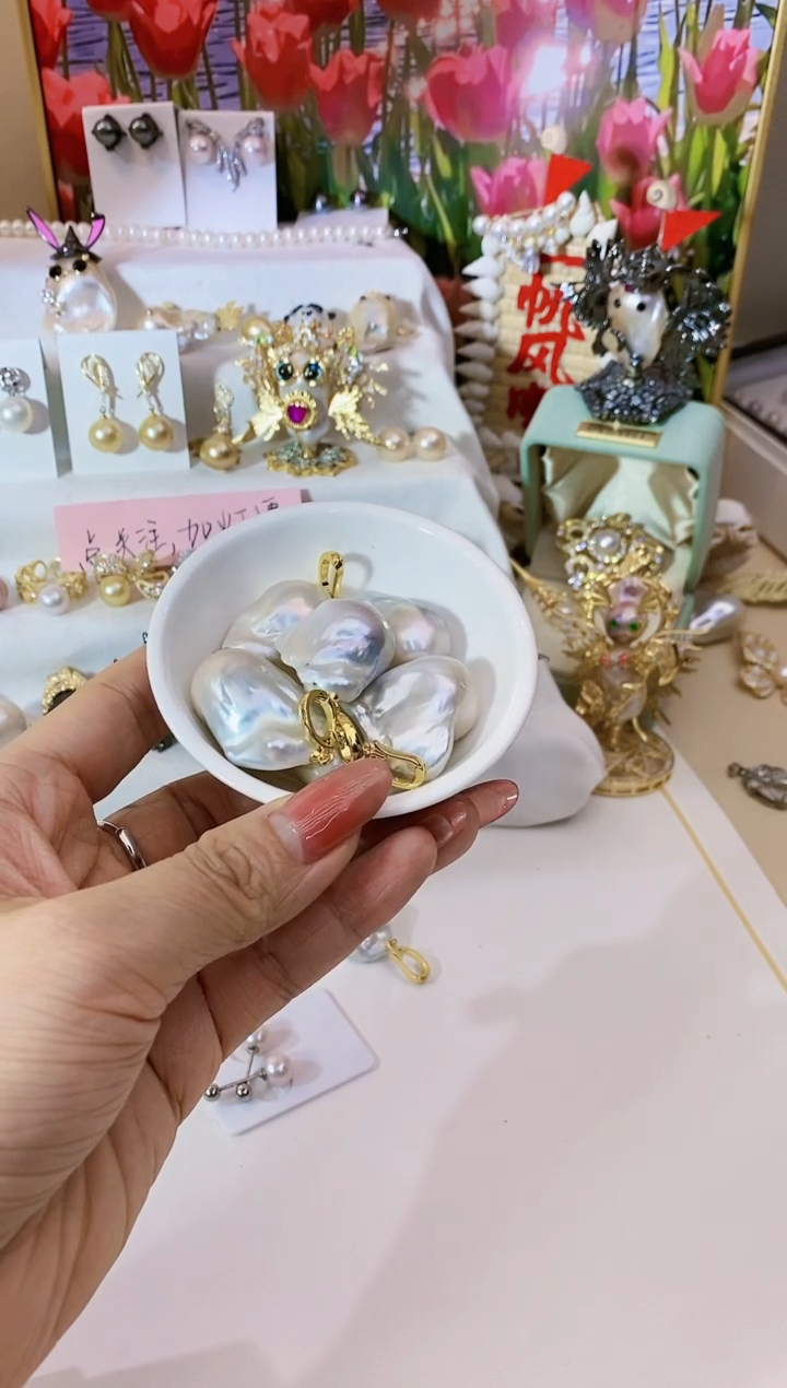 【闪购商品】淡水珍珠颈饰未镶嵌定制 淡水珍珠  吊坠