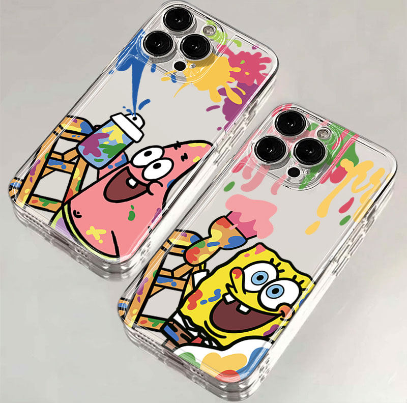 海绵宝宝派大星iphone15苹果手机壳14promax硅胶13pro透明12卡通