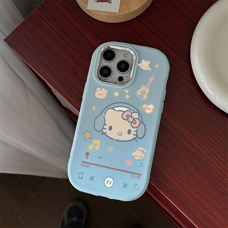 音乐凯蒂苹果15手机壳iPhone14promax大孔7/8plus创意13/12/11/xr