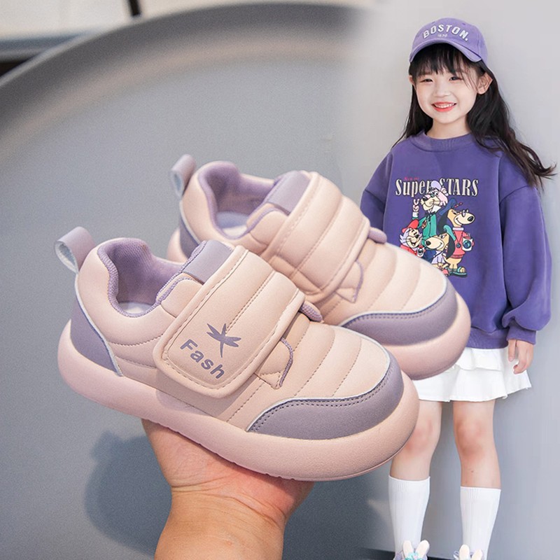 回力瑞女童鞋2023秋冬款儿童板鞋小童软底面包鞋宝宝小白鞋室内鞋