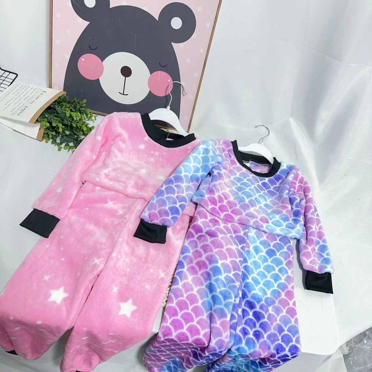 儿童新款家居服保暖套装D3656