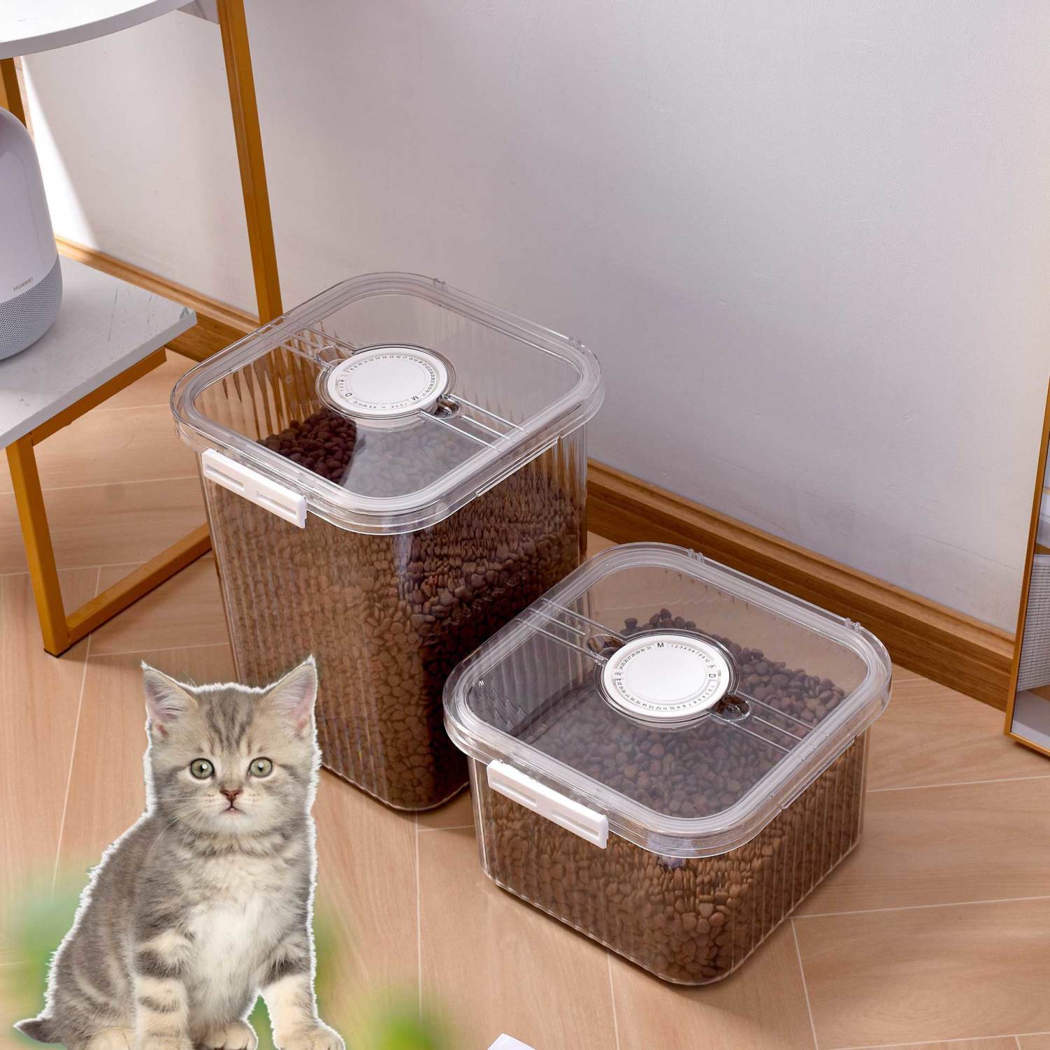 猫粮桶防潮密封宠物储粮桶狗粮桶宠物零食收纳米桶防虫猫粮储存桶