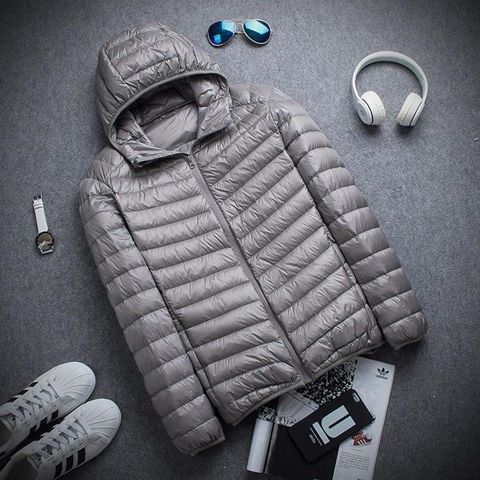 时尚羽绒服XP清仓轻薄羽绒服男士春休闲立领连帽短款简约保