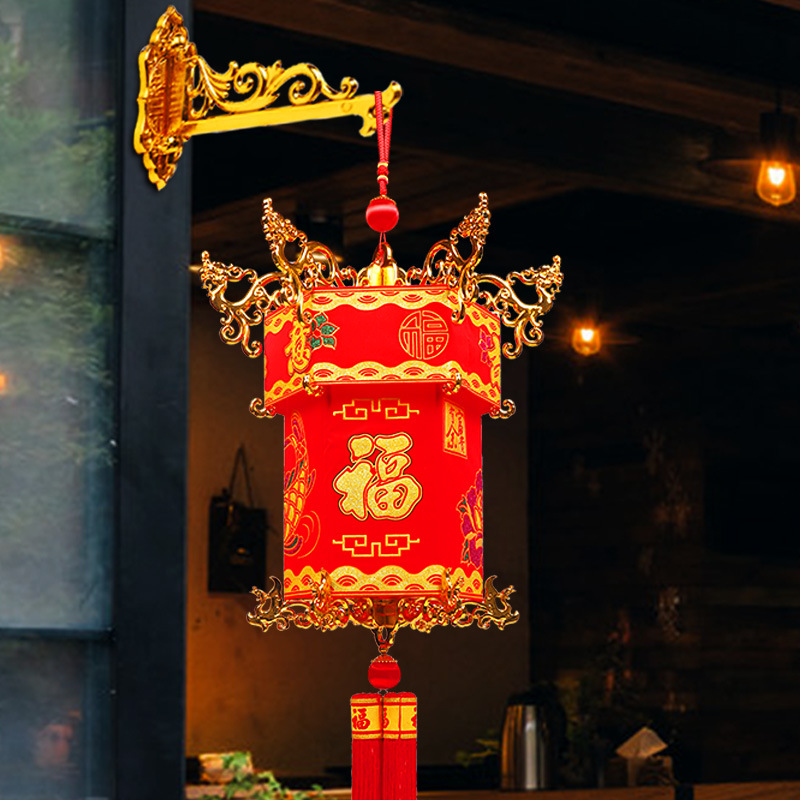 灯笼挂饰过新年大红色宫灯小灯笼入户门壁挂春节喜庆传统超市手提