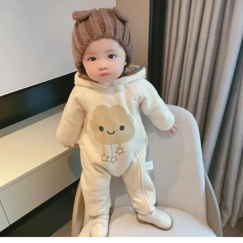 新生婴儿连体衣春秋外出服男女宝宝潮流可爱超萌网红爬服