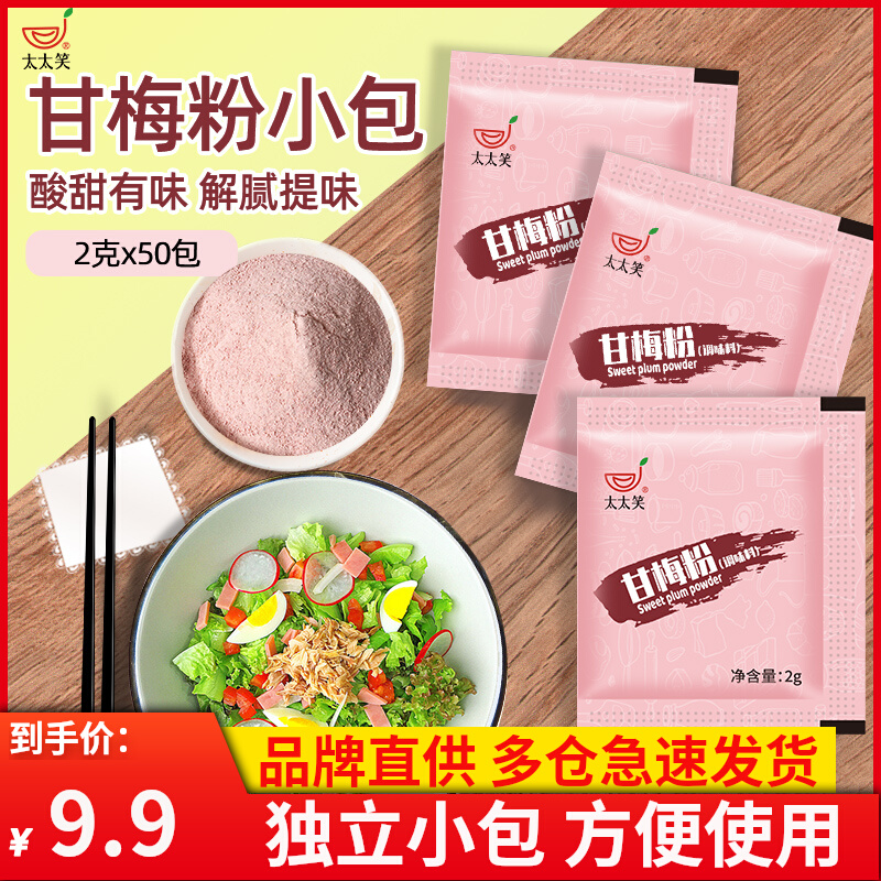 甘梅粉小包装商用2g*50小袋鸡排地瓜条薯条炸鸡烧烤炸串调料撒料