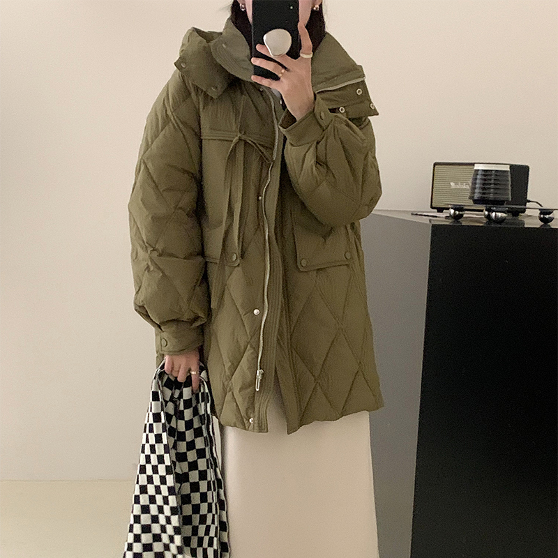 Cloud Wanna冬季新款设计师韩版时尚羽绒服女中长款宽松显瘦外套