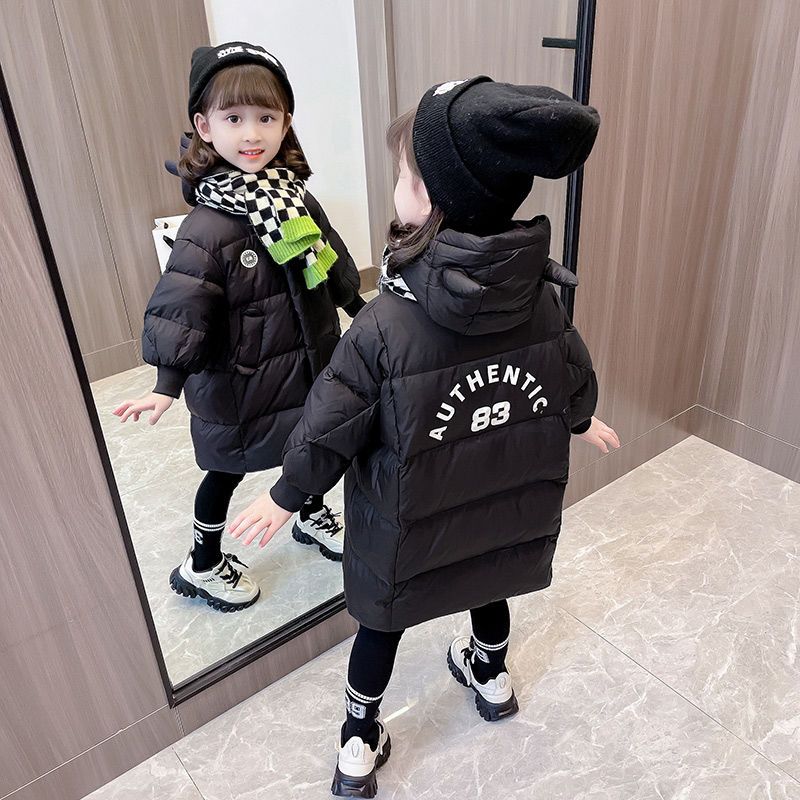 巴朵拉WBabyfeet女童服冬装2022新款女宝长款保暖网红时尚宝宝外