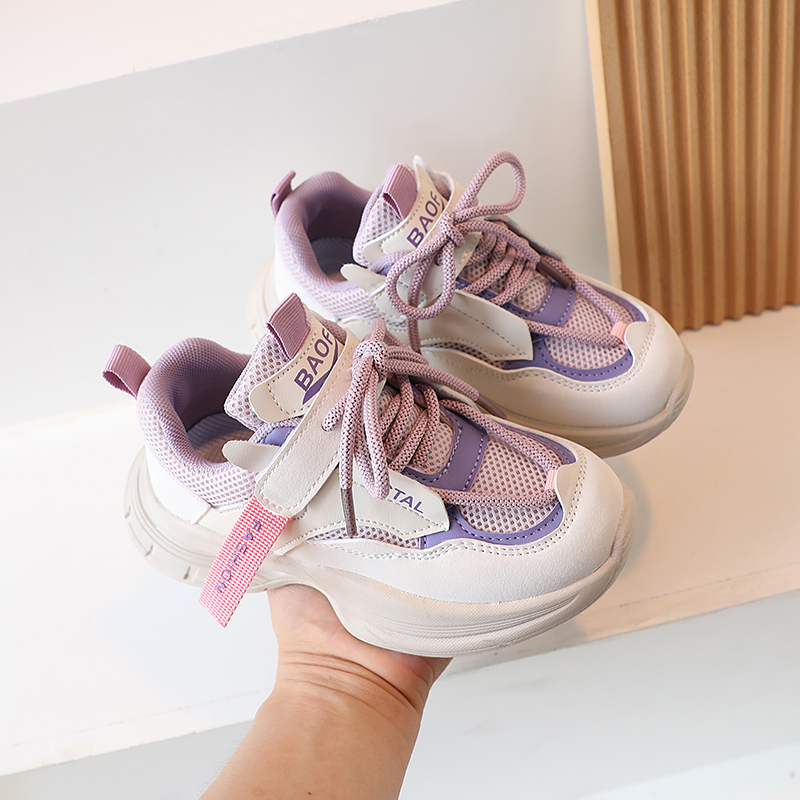 女童鞋运动鞋春秋季新款儿童软底防滑休闲鞋小女孩轻便老爹鞋