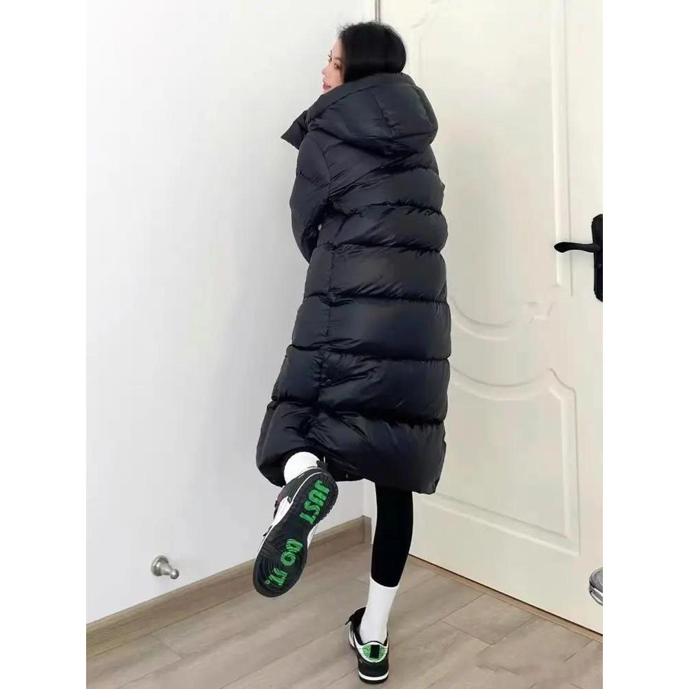 新款黑金羽绒服男女长款过膝加厚2023冬季新款羽绒服羽绒服h羽绒