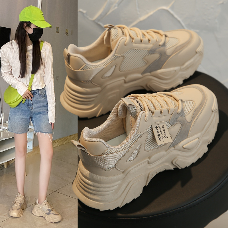 ins韩版新款老爹鞋女2023春季学生百搭运动鞋街拍休闲增高鞋K819