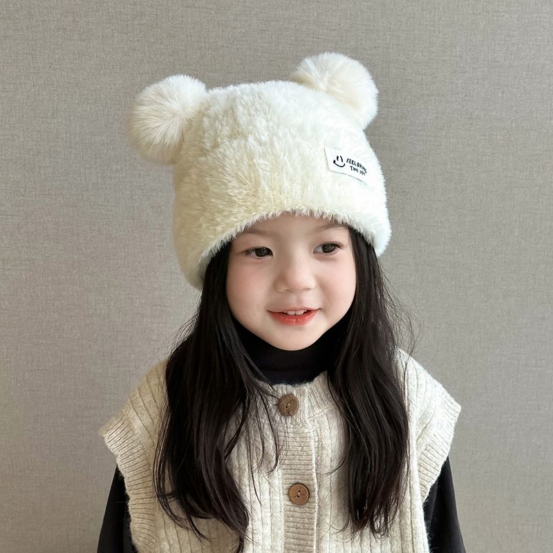 新款儿童毛线帽秋冬季男女童可爱超萌针织护耳帽加厚保暖套头帽潮