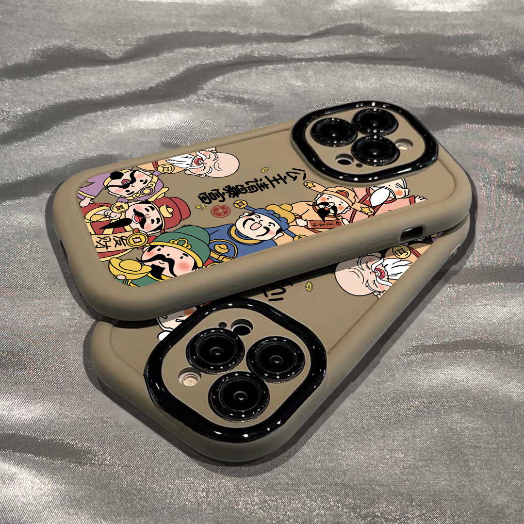 财神公主暴富适用小米oppovivo华为趣味苹果15Promax手机壳泡芙壳