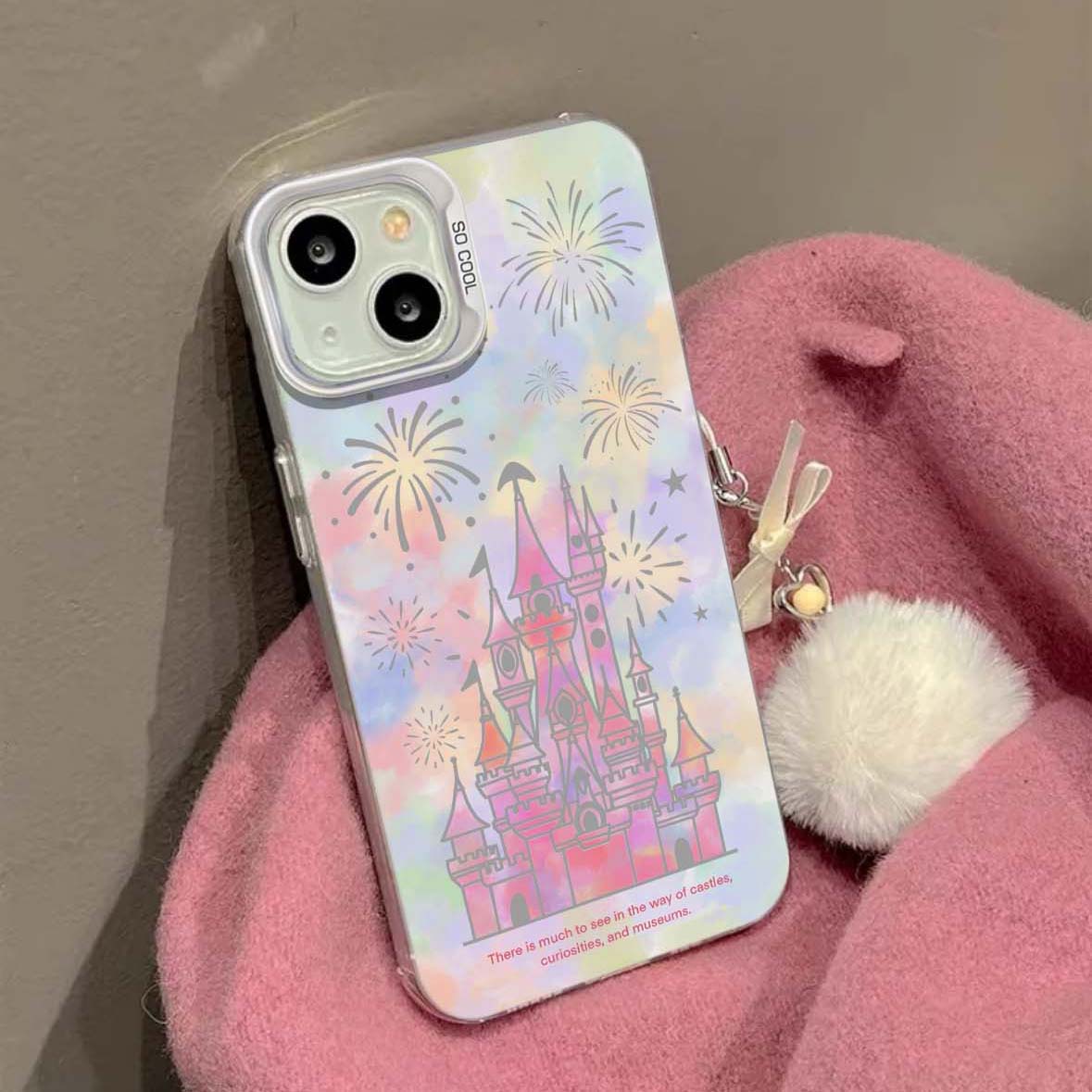浪漫烟花城堡适用苹果15手机壳iphone13/14promax仙女12/11元气壳