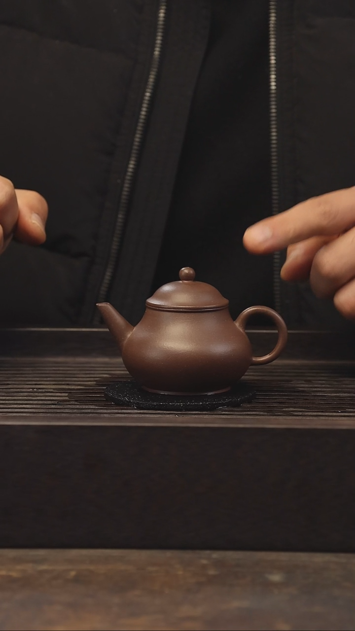【闪购商品】紫砂茶壶100cc紫泥 复刻款 芭乐水平
