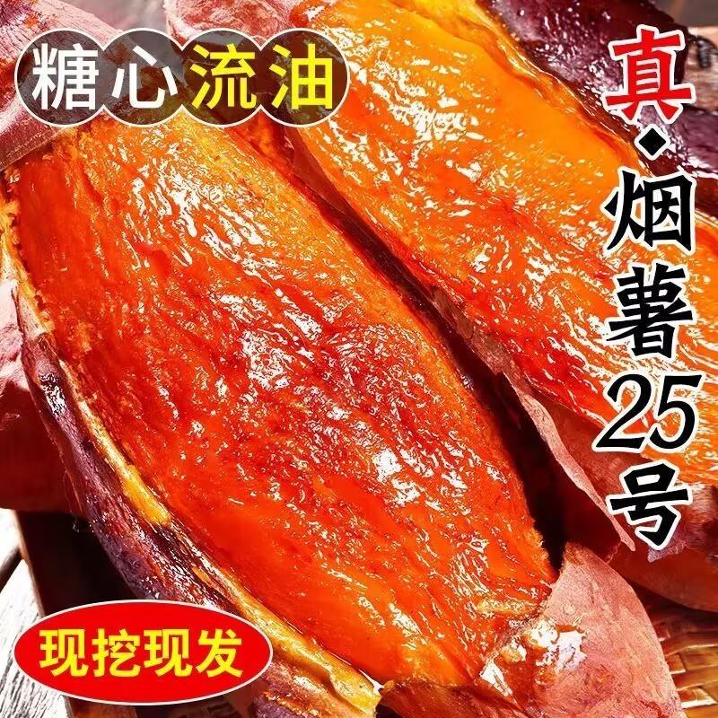 【时令】正宗山东烟薯25号红薯糖心蜜薯新鲜农家自种超甜番薯山芋地