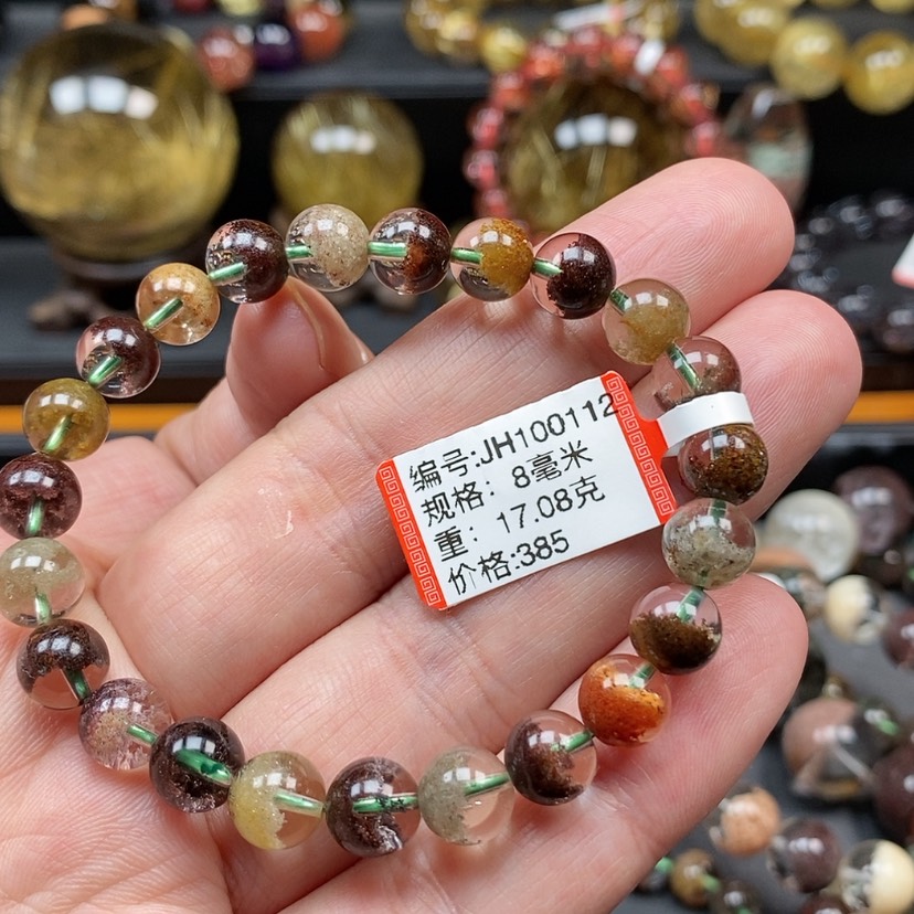【闪购商品】水晶四季幽灵手链8mm左右未镶嵌@****奶