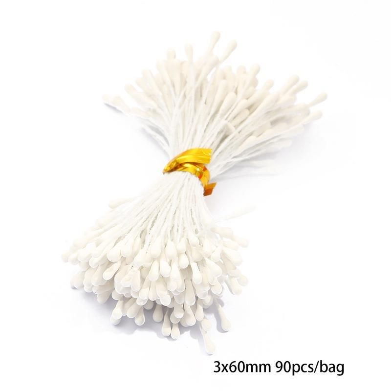 白色仿真花蕊花芯花束 diy手工制作缠花果发簪饰品材料配件礼品
