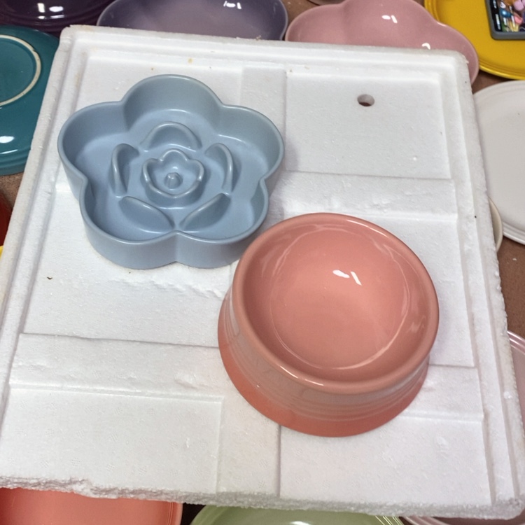 【闪购商品】陶瓷碟瑕疵款慢食大号+中号sw标烧裂