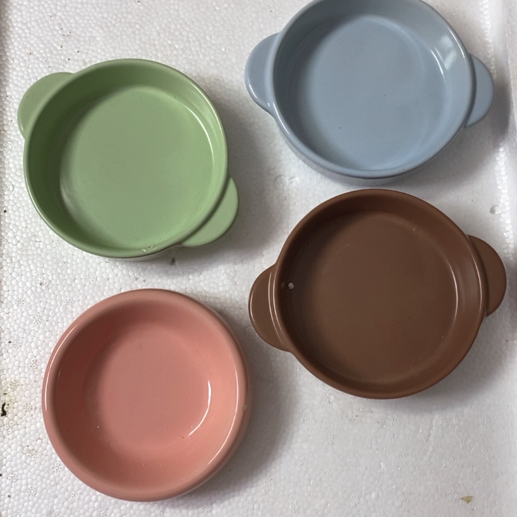 【闪购商品】陶瓷碟瑕疵款双耳3个+pe粉1
