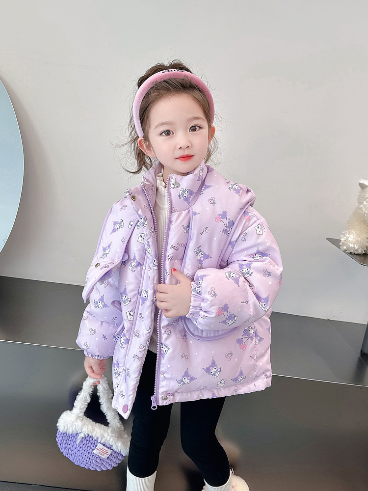 2024冬季新款女童白鸭绒羽绒服冬装上衣棉衣外套冬季保暖时尚棉服