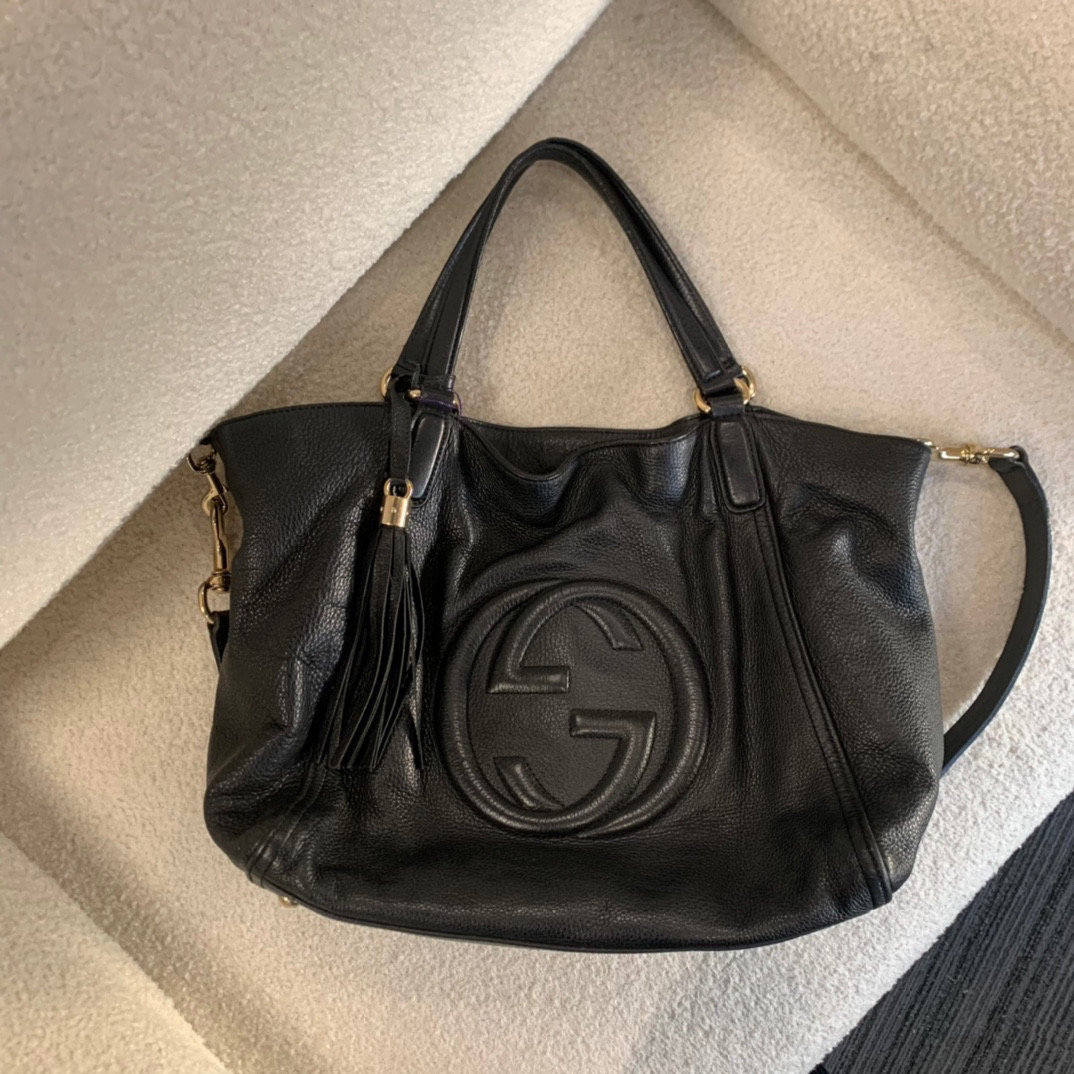 95新 GUCCI/古驰 gucci双G流苏托特单肩1409